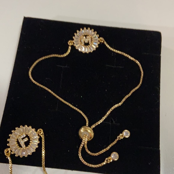 Initials zircon bracelets A B C E S and more - Picture 11 of 13